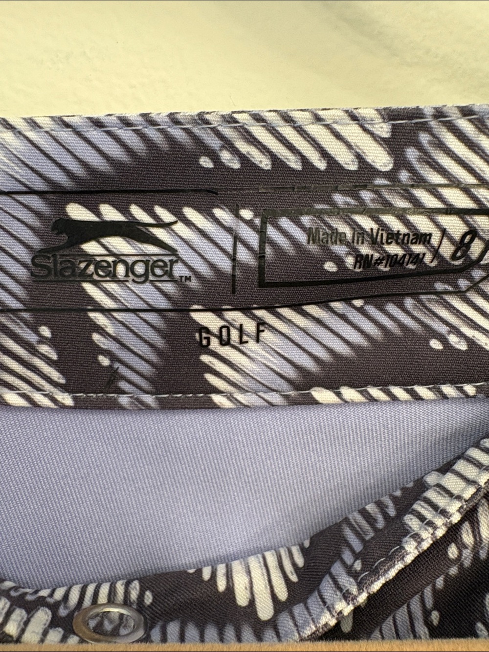 EUC Slazenger Lavender, Gray & Ivory Chevron Golf Skort w/ Pockets plus a top - Picture 6 of 16